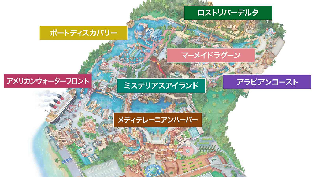 2019年のディズニーシーの地図| キャステル | CASTEL ディズニー情報
