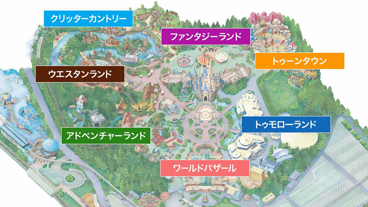 2019年のディズニーランドの地図| キャステル | CASTEL ディズニー情報