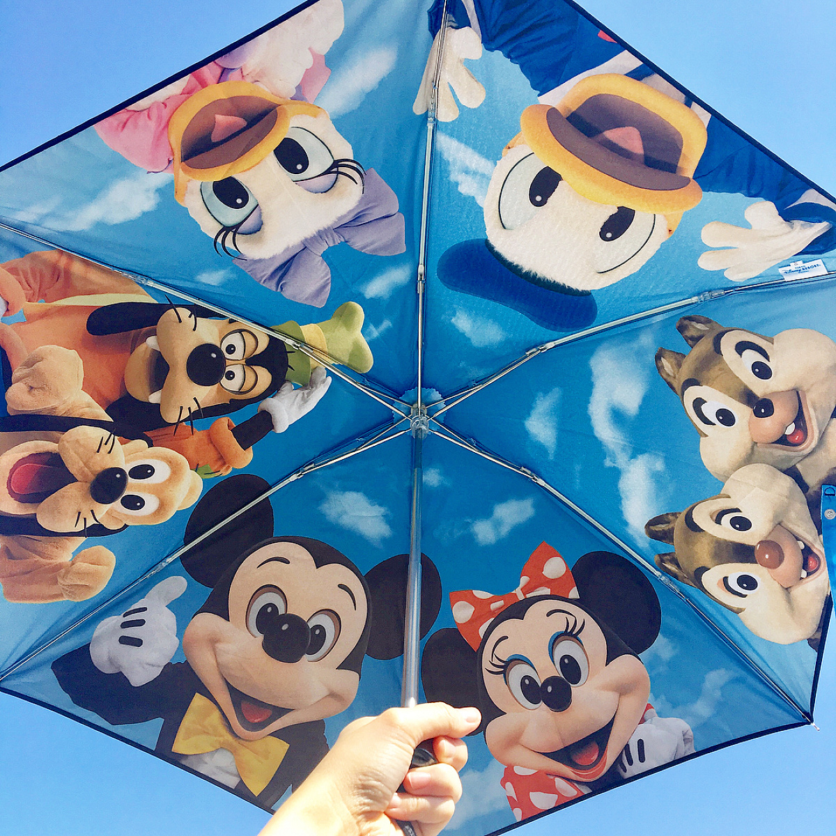 青空とミッキーフレンズの笑顔が明るい気持ちにさせてくれるデザイン！