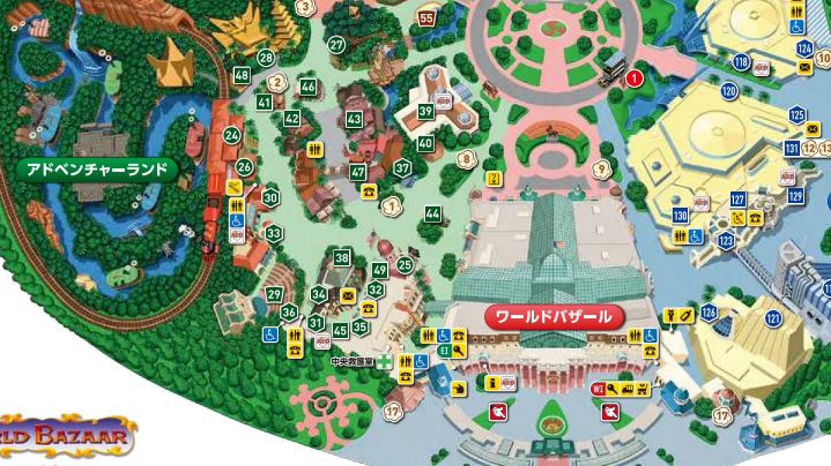 アドベンチャーランドの地図| キャステル | CASTEL ディズニー情報