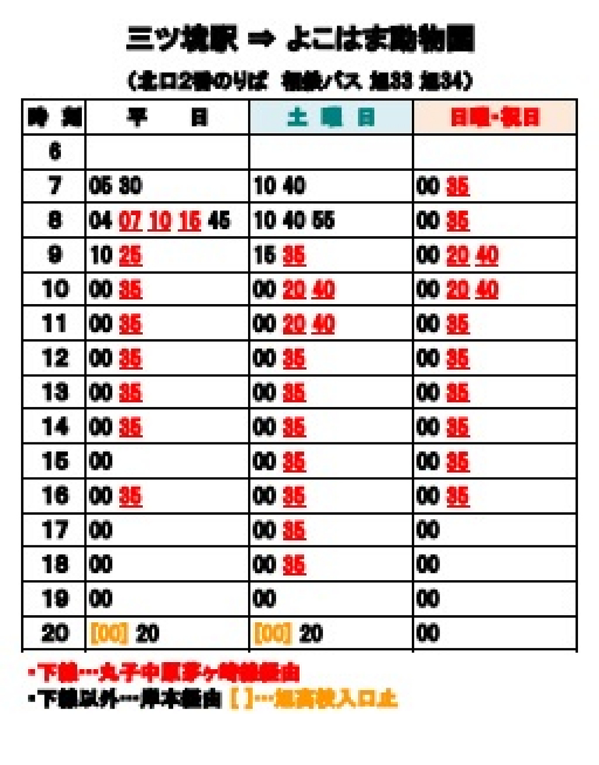 三ツ境 駅 バス 時刻 表