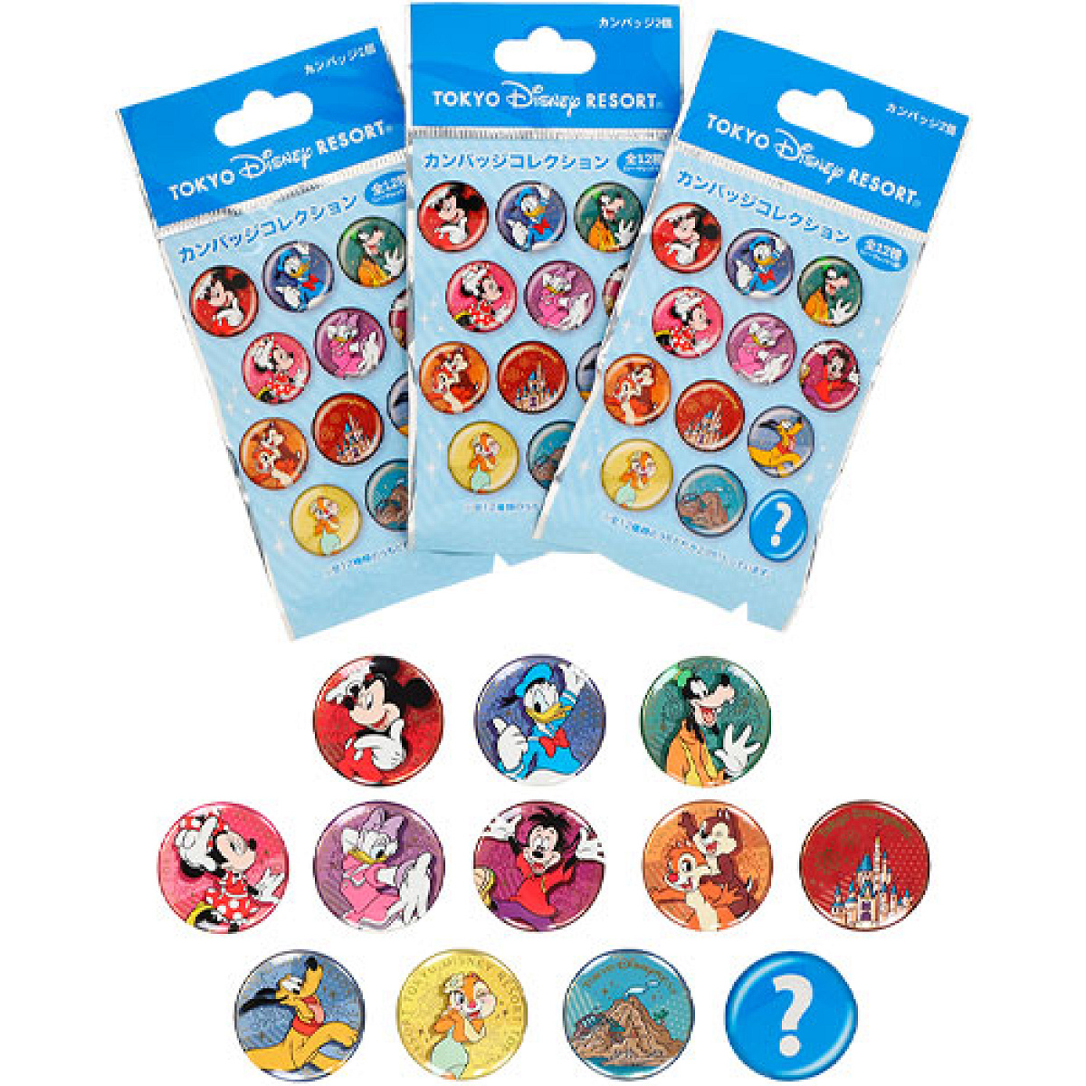 カンバッジ（ミッキー＆フレンズ）| キャステル | CASTEL ディズニー情報