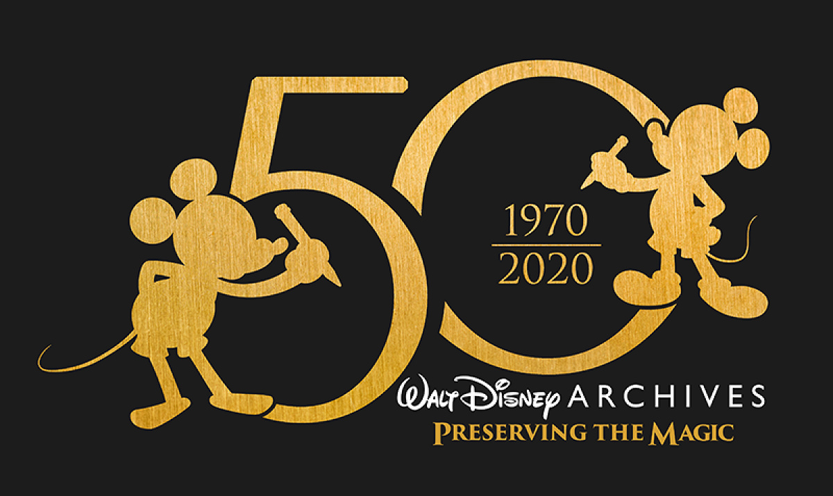 ディズニーアーカイブス50周年のロゴ