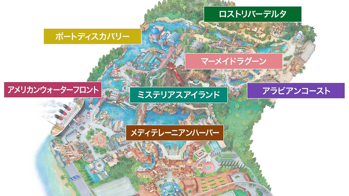 ディズニーシーの地図