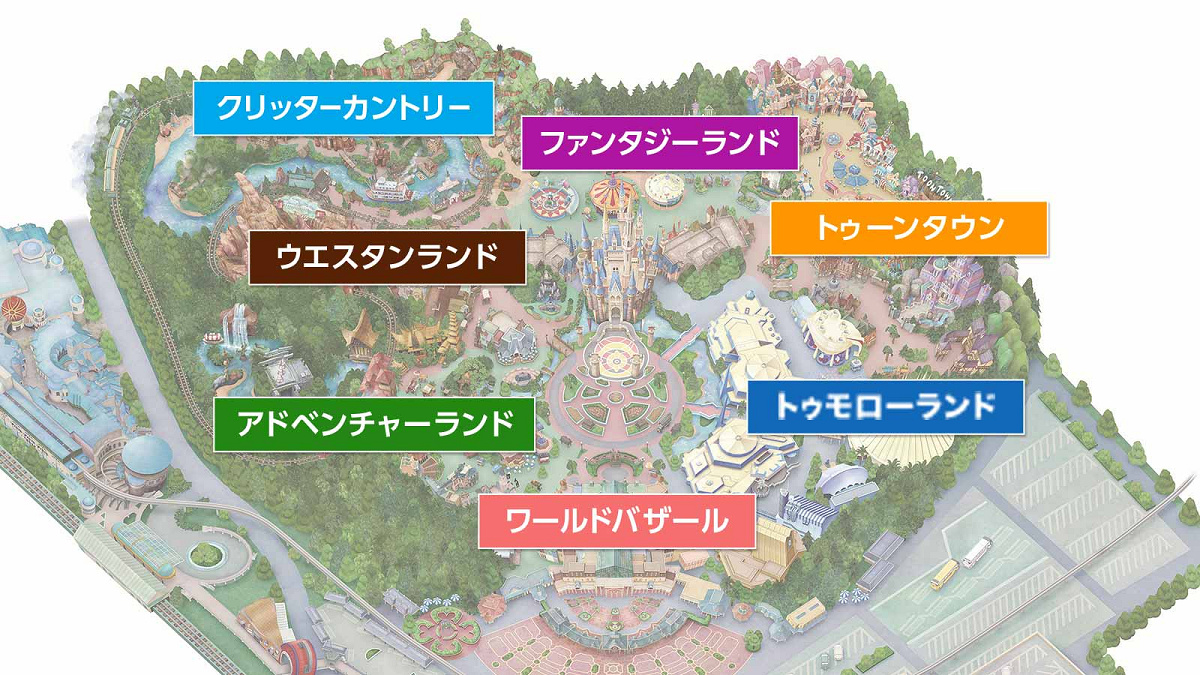 ディズニーランドの地図