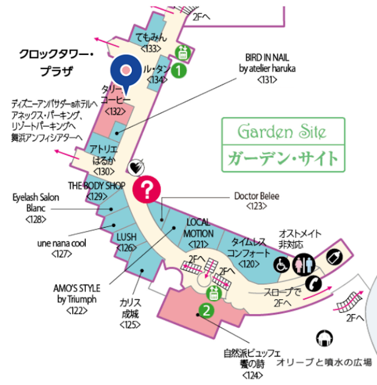 ガーデン・サイトの地図