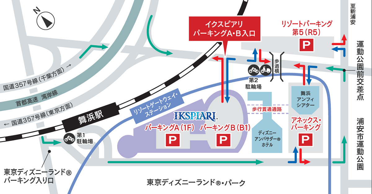 イクスピアリ駐車場地図