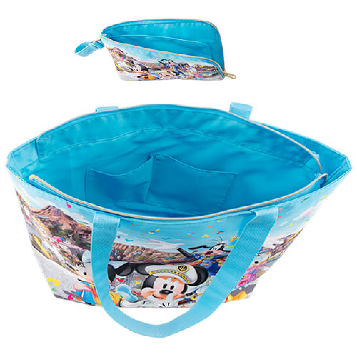 ディズニーシー柄のトートバッグ中