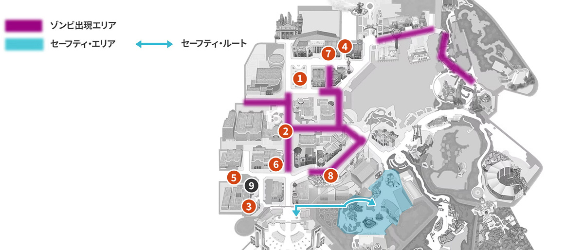 【⑨の位置】2025年ハロウィーン・ホラーナイトの更衣室