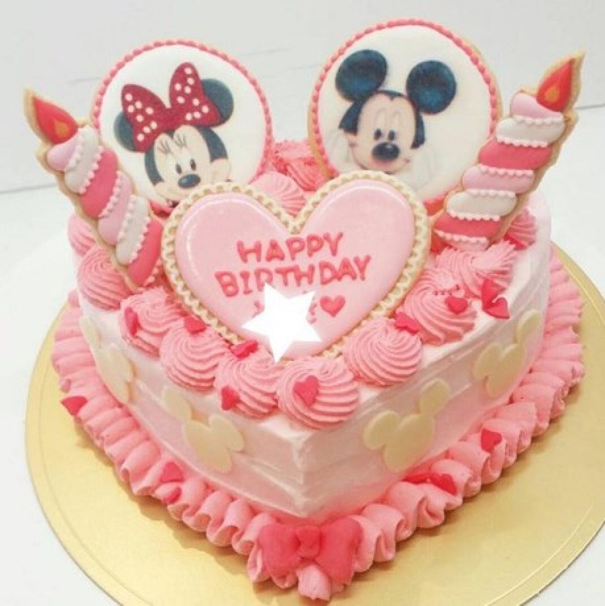 ミッキーとミニーの誕生日ケーキ
