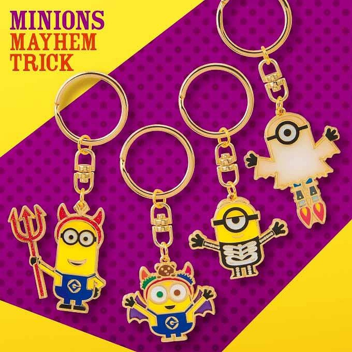 ミニオン「MINIONS MAYHEM TRICK」キーチェーンセット