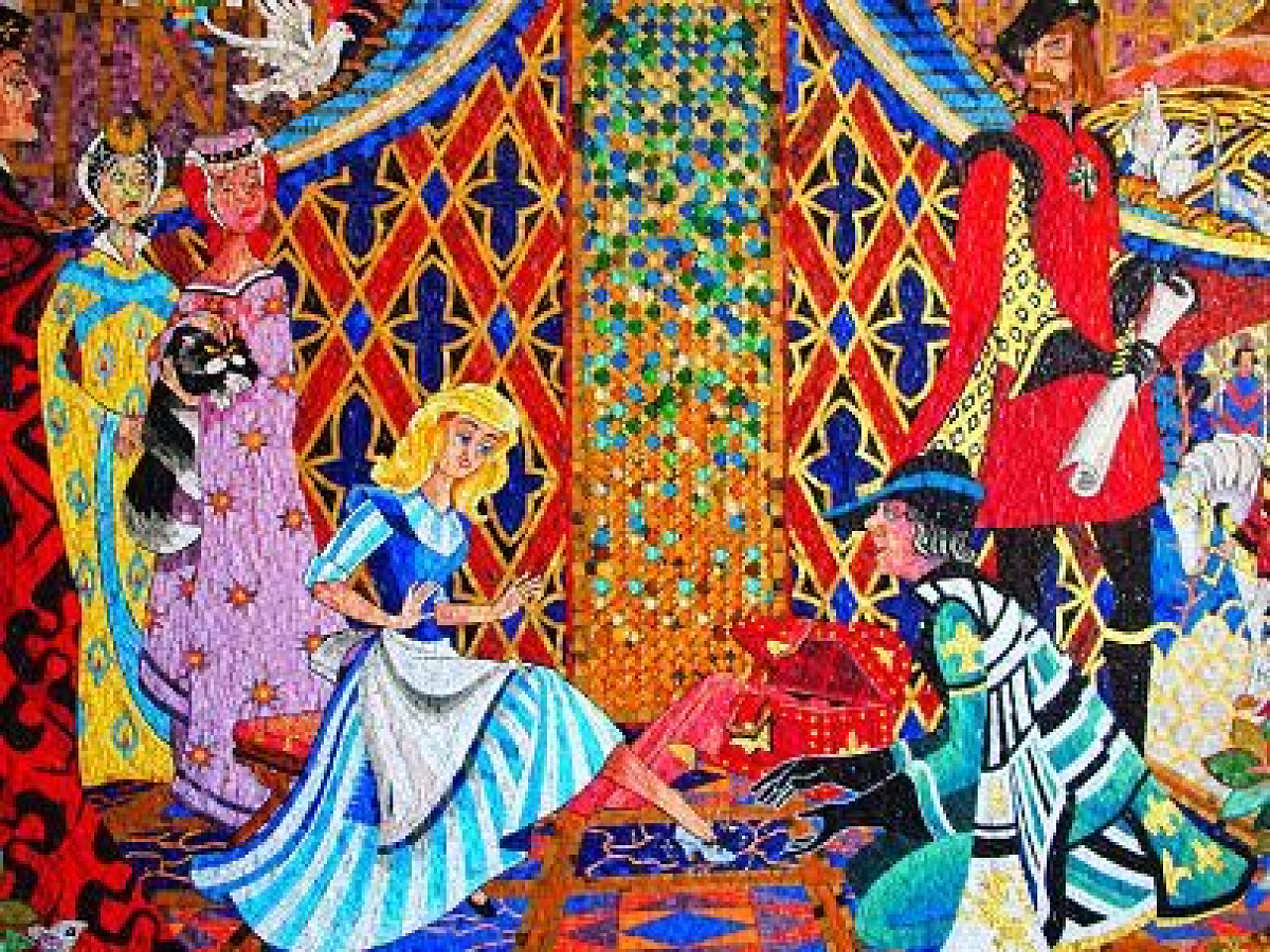 シンデレラ城のモザイク壁画の1つ