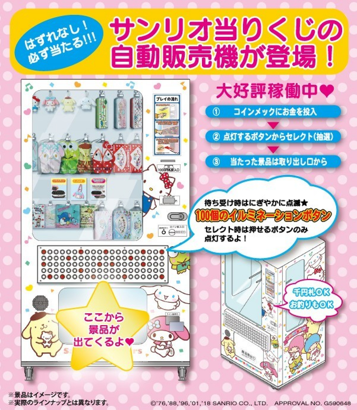 サンリオ当たりくじの自動販売機| キャステル | CASTEL ディズニー情報