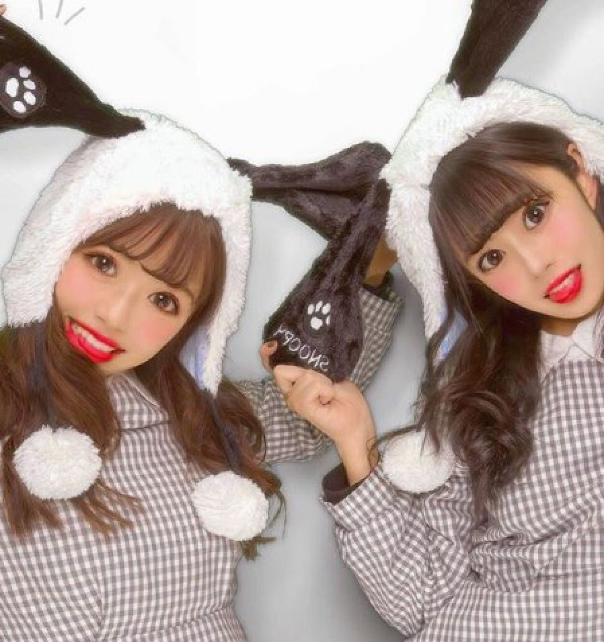 ふわふわスヌーピー帽でスヌーピーコーデ