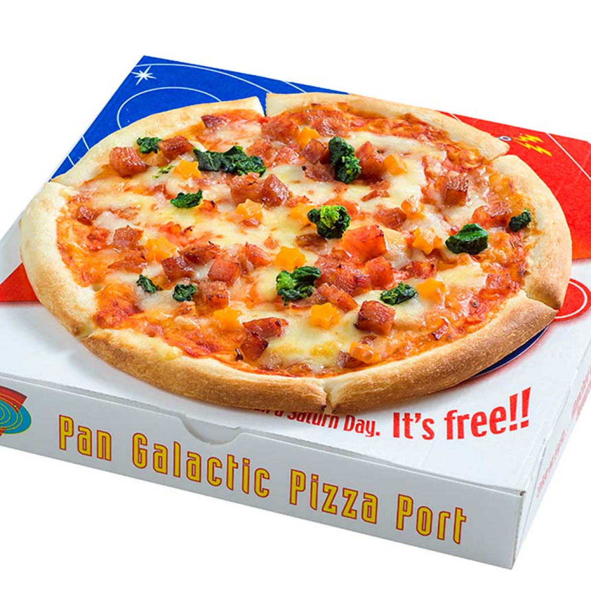 ディズニーランド食べ物：ソフトサラミソーセージのピザ