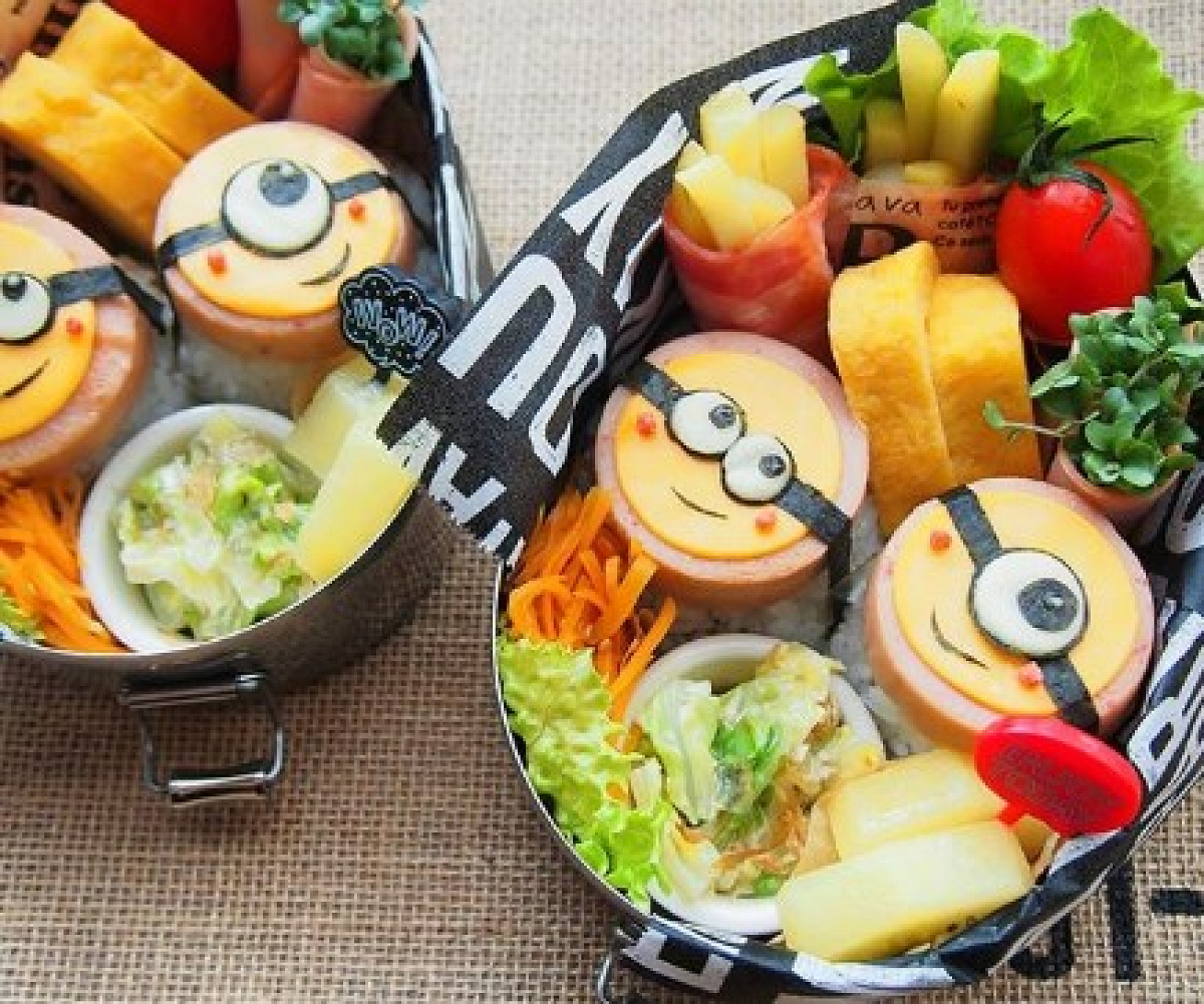 スパムおにぎりミニオン弁当