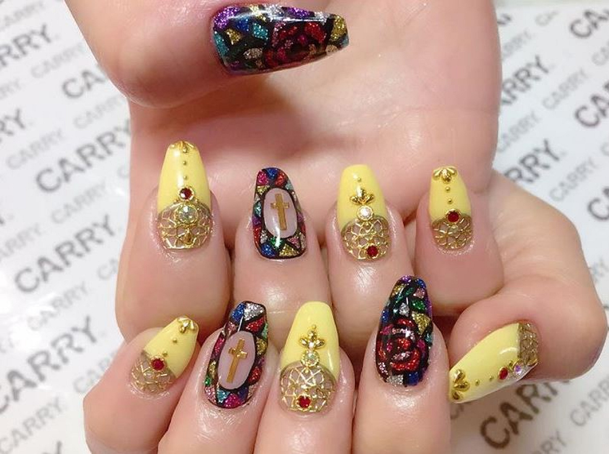 美女と野獣◆ベルネイル◆プリンセスネイル** 美女と野獣 ディズニープリンセス ネイルの通販 by rina-nail
