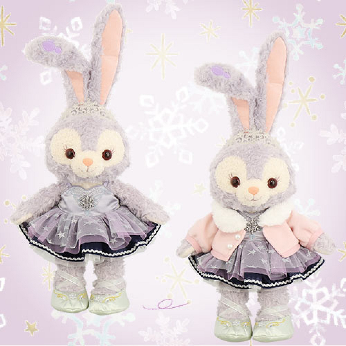 ダッフィー＆フレンズ　ダンシング・スノーフレークス　ステラルー　ぬいぐるみ ダッフィー、ステラ・ルー、リーナ・ベル！ 東京ディズニーシー