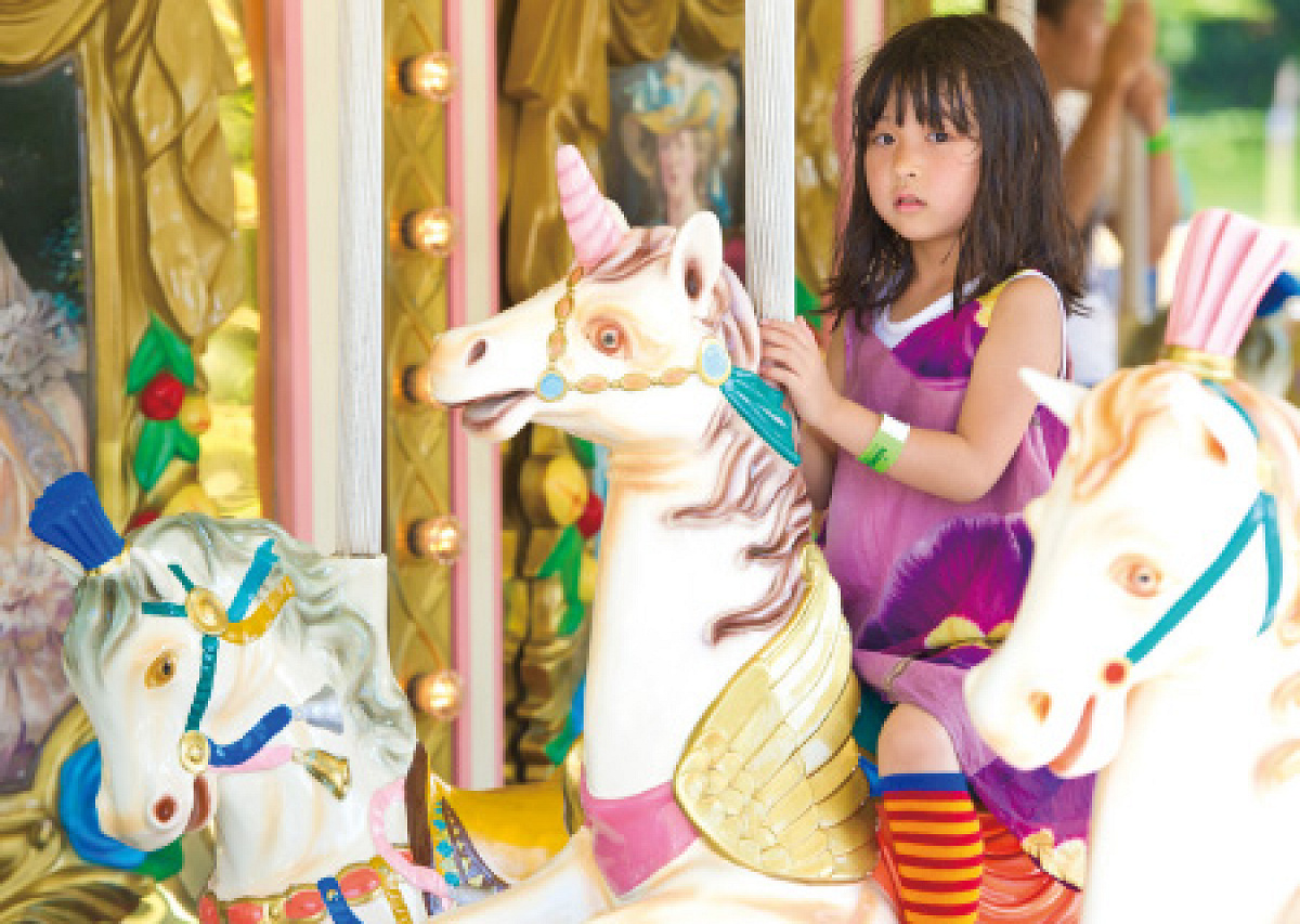 お馬に揺られてメルヘン気分