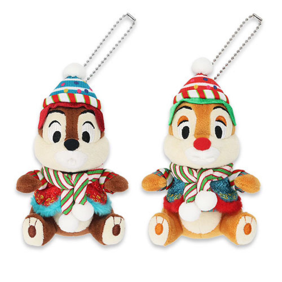 トイズワンダラスクリスマス チップ&デールぬいぐるみバッジセット(クリスマスグッズ2025)