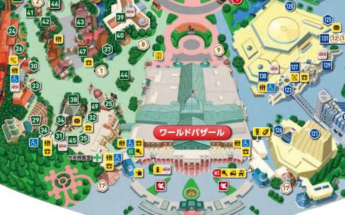 ワールドバザールの地図| キャステル | CASTEL ディズニー情報