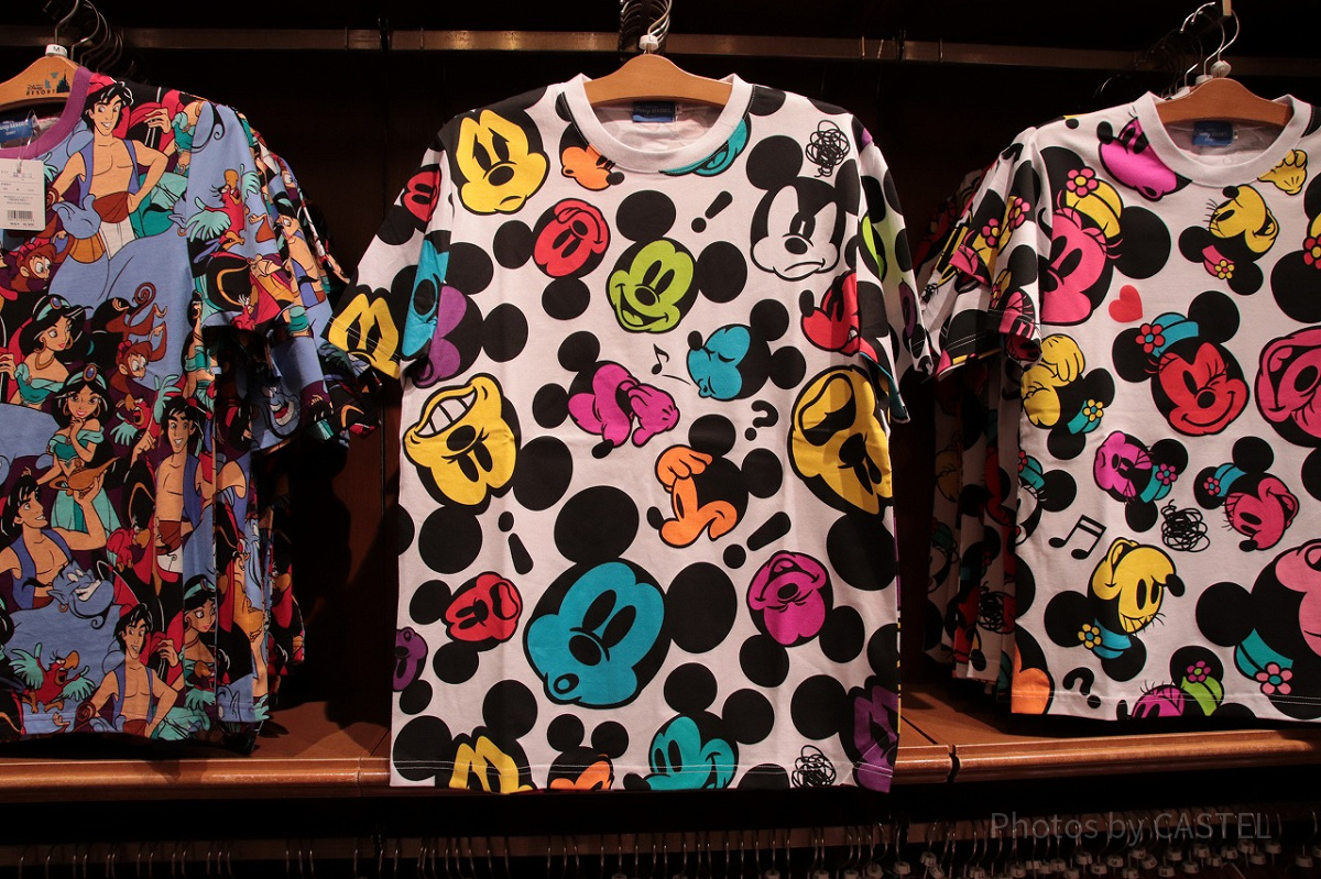 ミッキーカラフルフェイスTシャツ| キャステル | CASTEL ディズニー情報