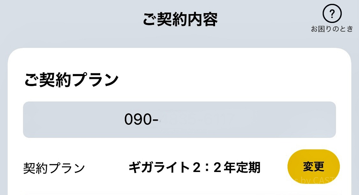 料金プランの確認