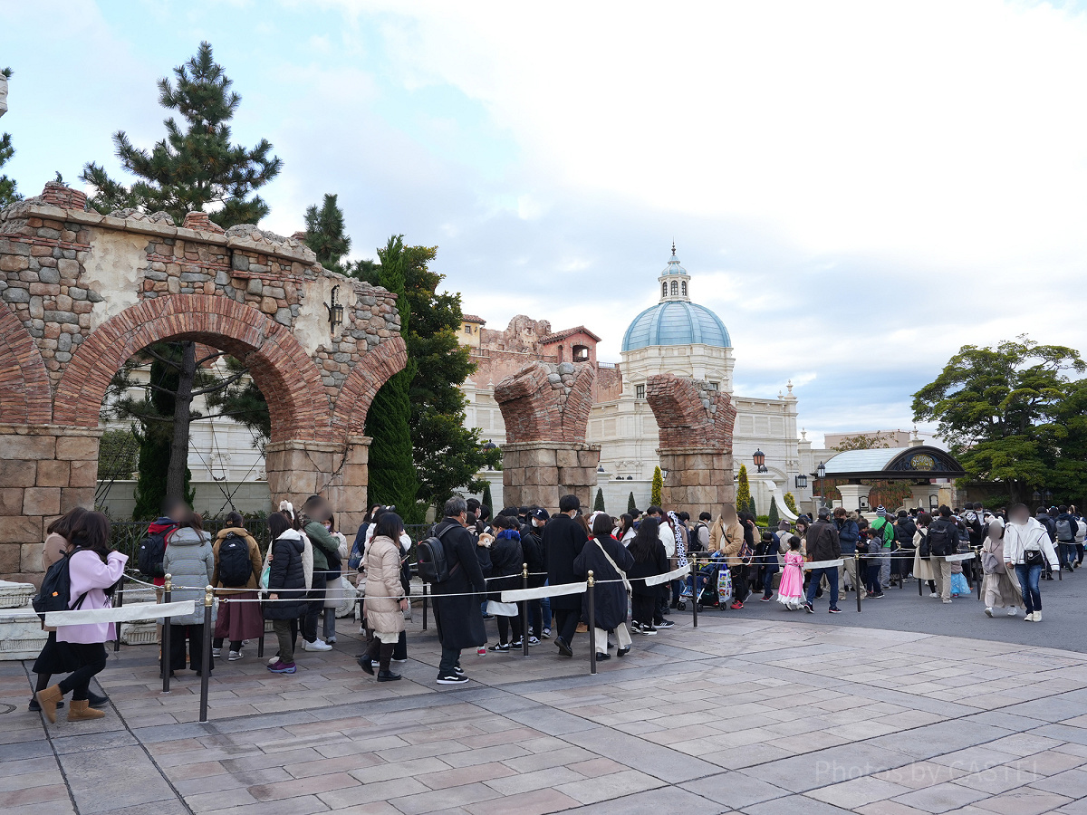 ディズニーシー12月のアトラクションの混雑状況