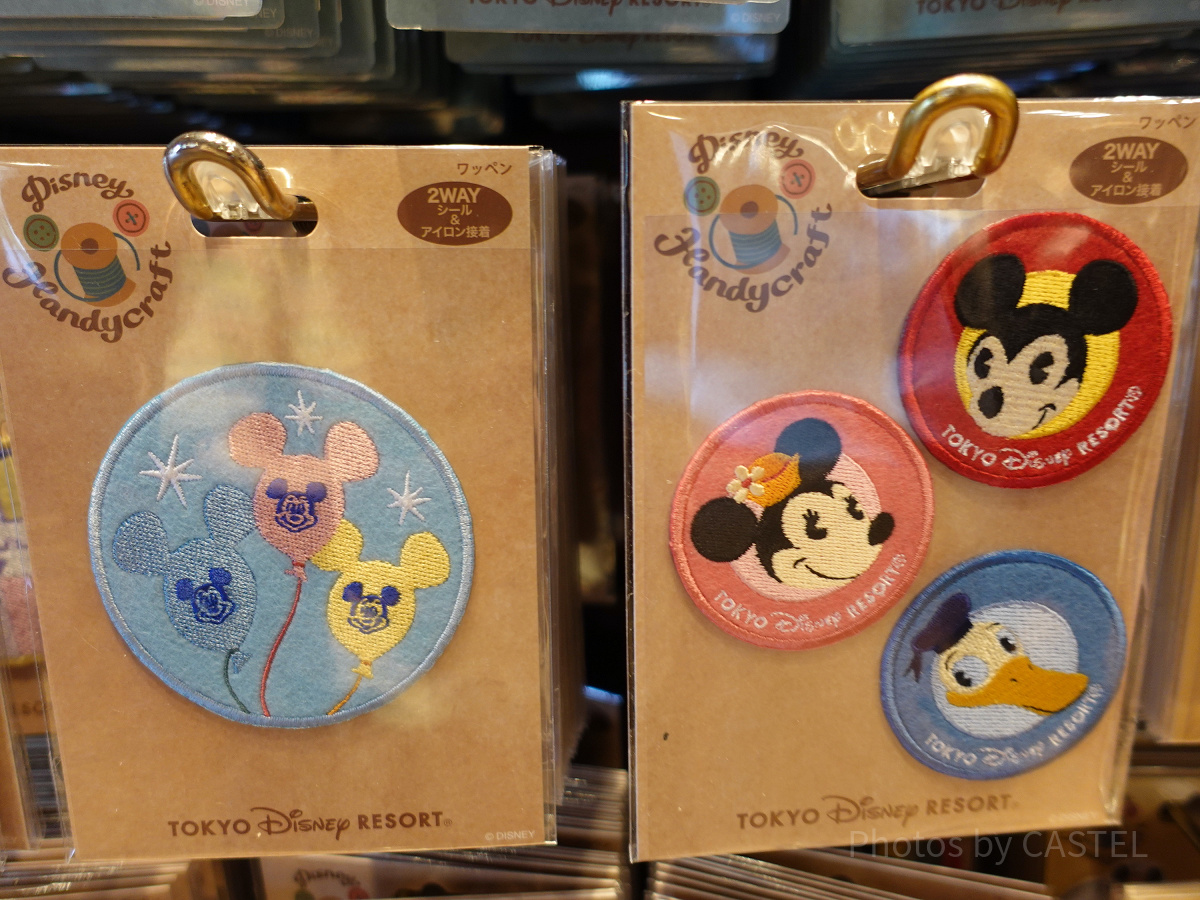 ディズニー・ハンディクラフト：ミッキー&ミニー&ドナルドの丸ワッペンセット