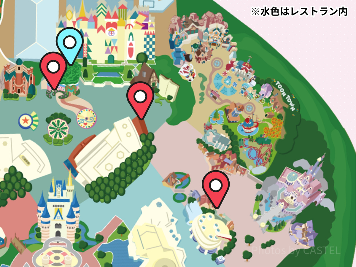 ディズニーランドのトイレマップ：ファンタジーランド