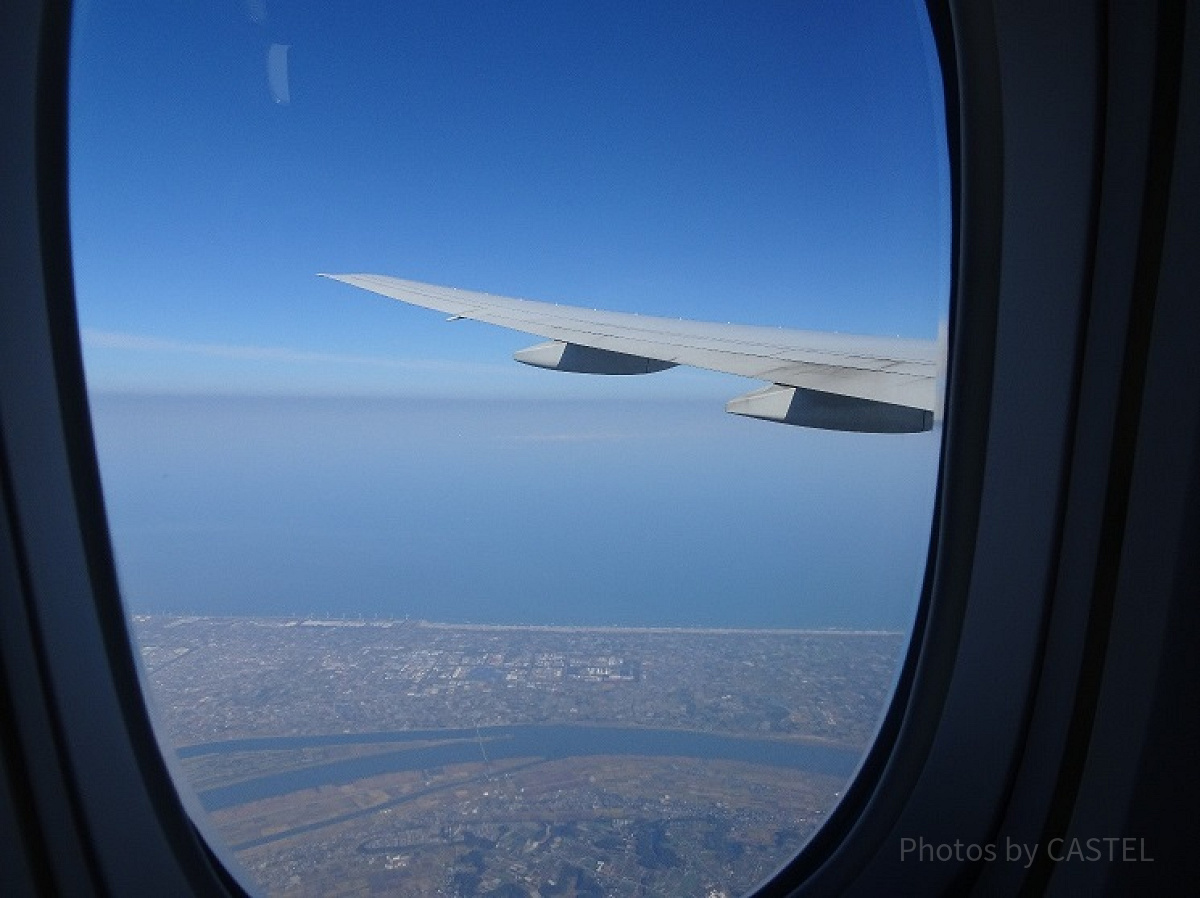 飛行機の中から