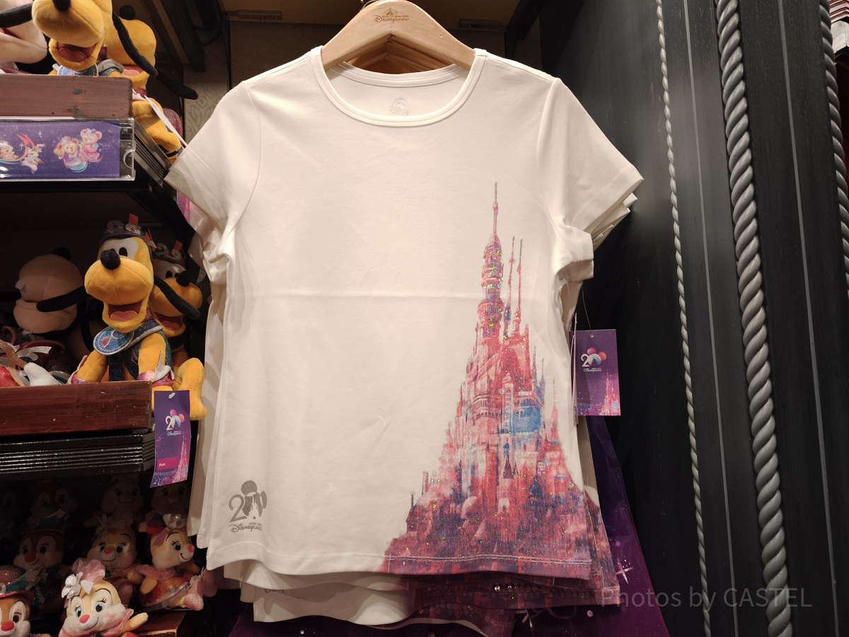 香港ディズニー20周年「ミッキー＆フレンズ・グランドセレブレーショングッズ」：レディスTシャツ