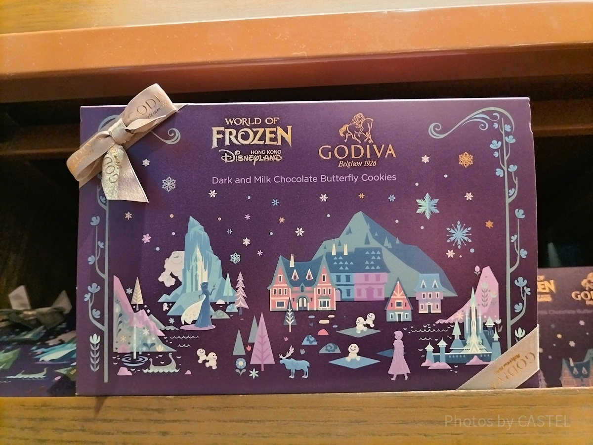 香港ディズニーアナ雪グッズ：【GODIVAコラボ】チョコクッキー（ダーク