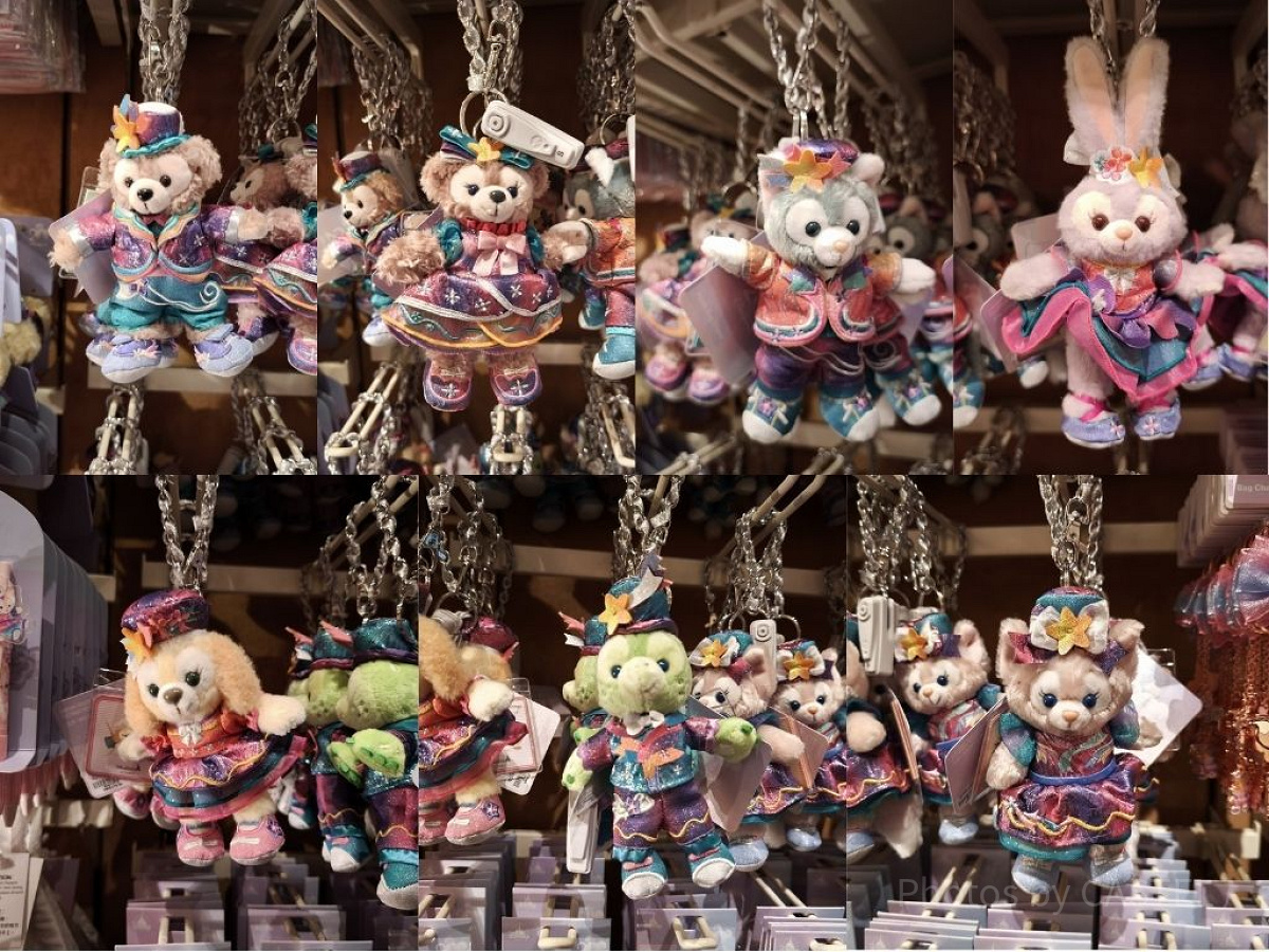 香港ディズニー20周年「ダッフィー＆フレンズ・グランドセレブレーショングッズ」：ぬいぐるみバッグチャーム