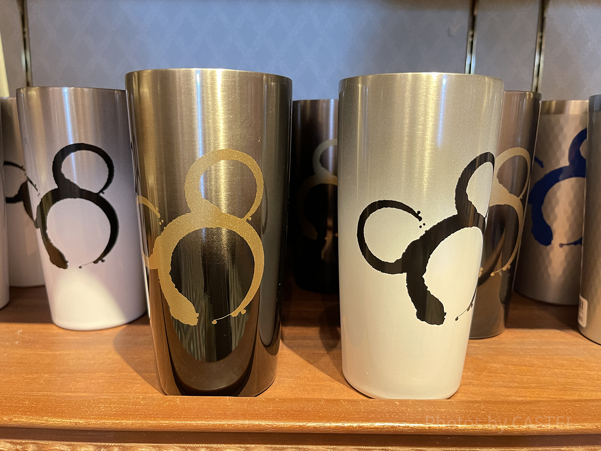 和柄ミッキーステンレスタンブラー（白）（写真右）| キャステル