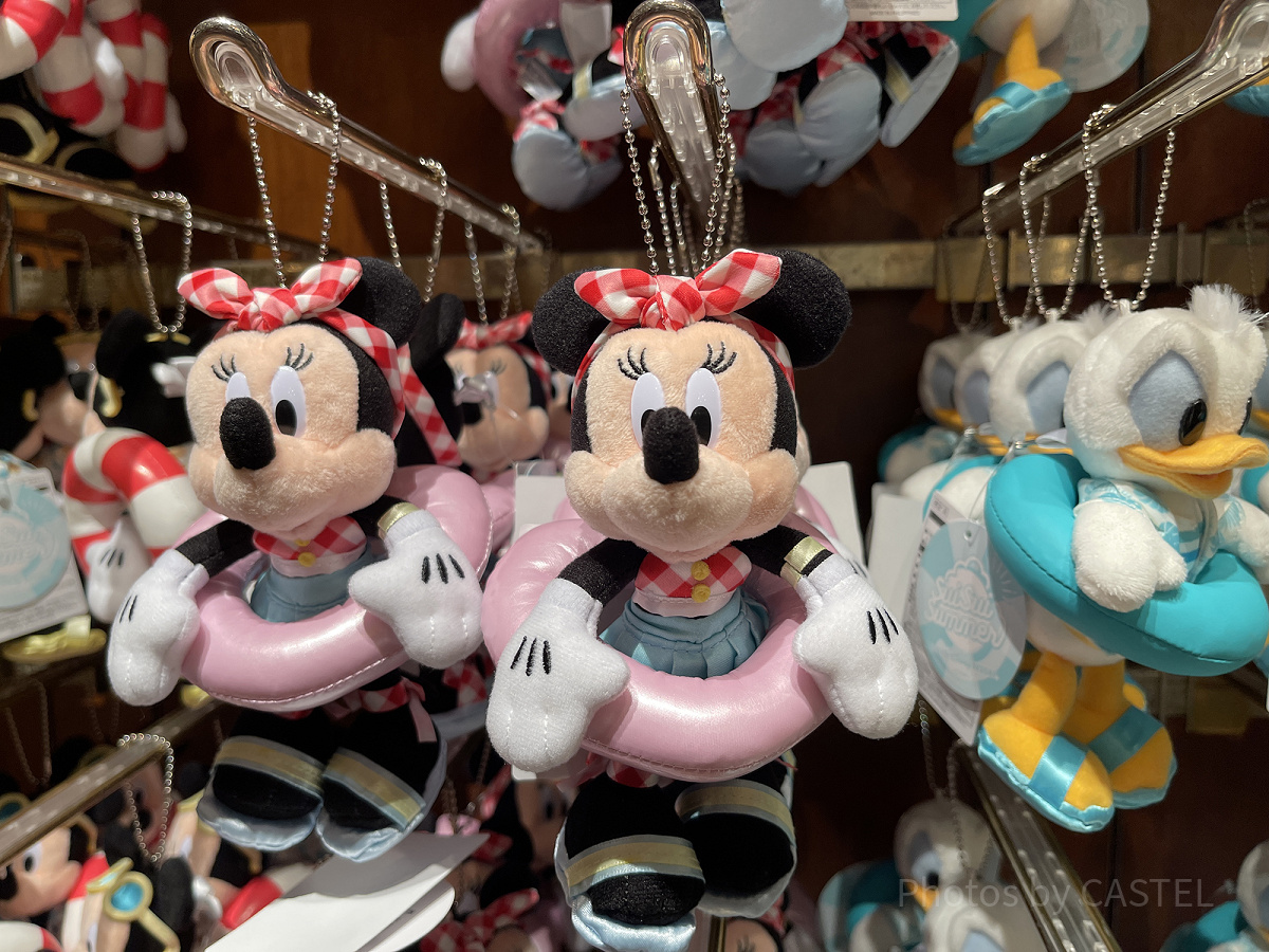 ミニーぬいぐるみバッジ（2022ディズニー夏グッズSUISUI SUMMER