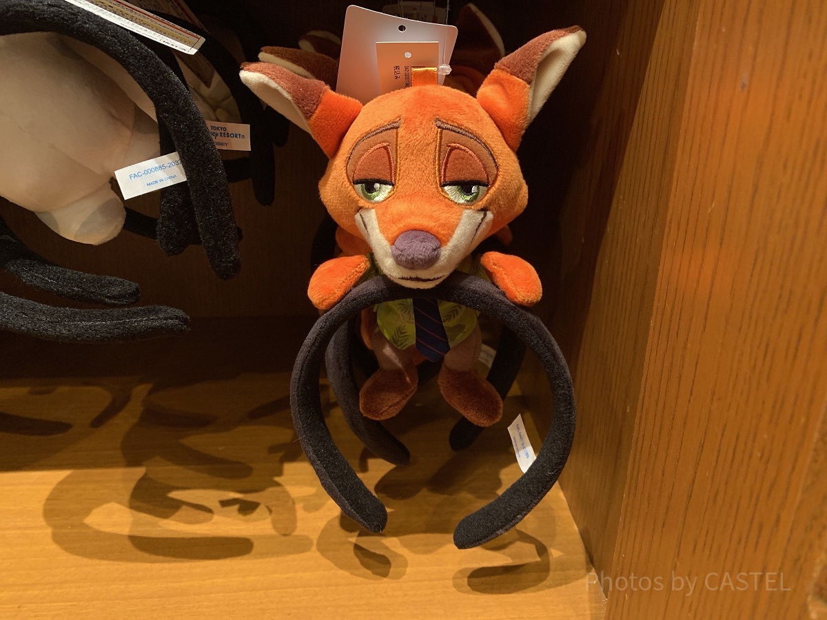 カチューシャ　ぬいぐるみ　ニック　ジュディー　ディズニー　ファンキャップ 即日発送 ディズニー ズートピア ニック ジュディ ファン