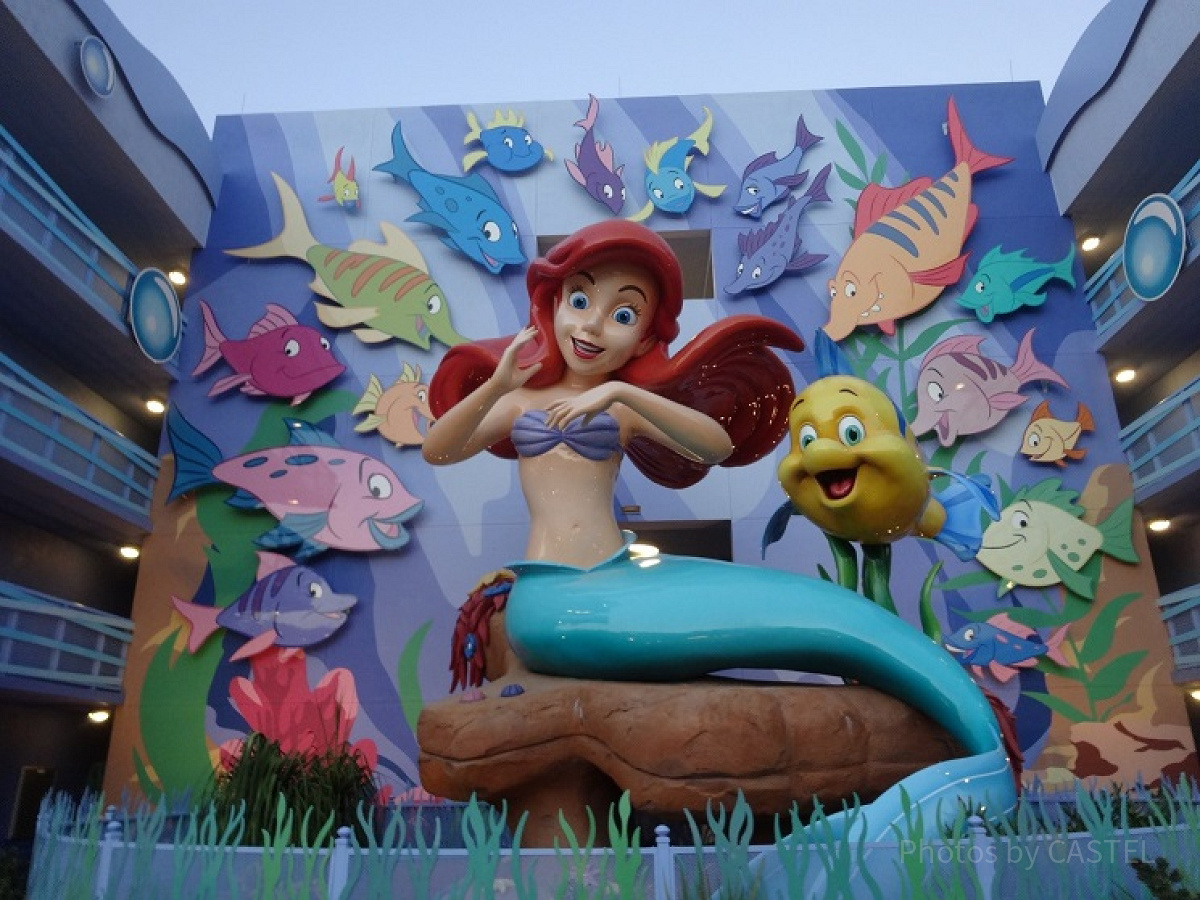 アートオブアニメーションホテルのフォトジェニックなアリエル