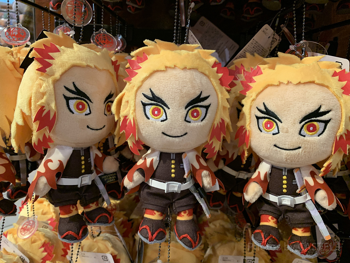 鬼滅の刃 USJ 缶バッジ キーチェーン 煉獄のぬいぐるみキーチェーン（USJ鬼滅の刃グッズ2024）| キャステル