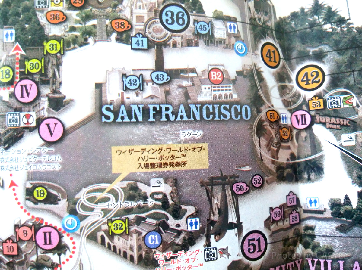 サンフランシスコエリアのパークマップ／USJスタジオガイド（2020年3月版）