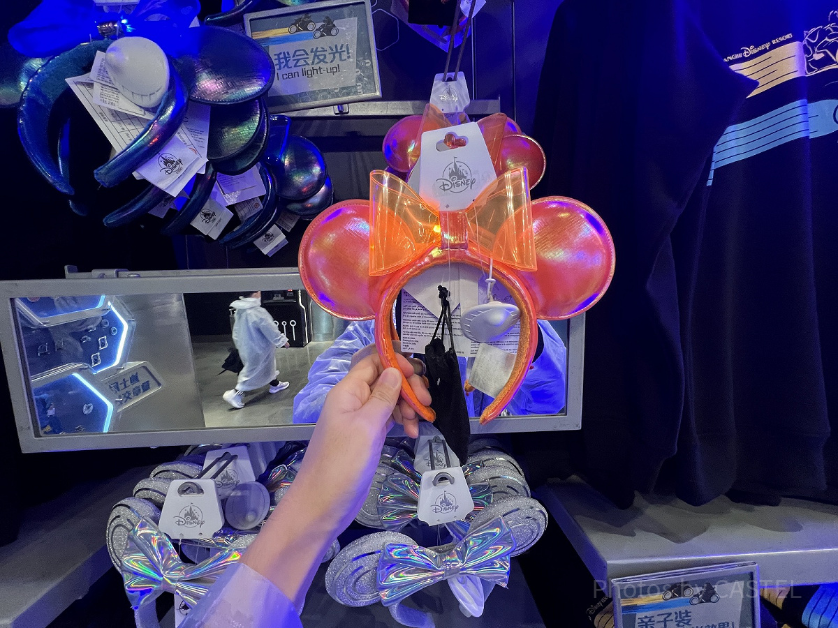 上海ディズニーカチューシャ：トロンのトレイル風リボンカチューシャ