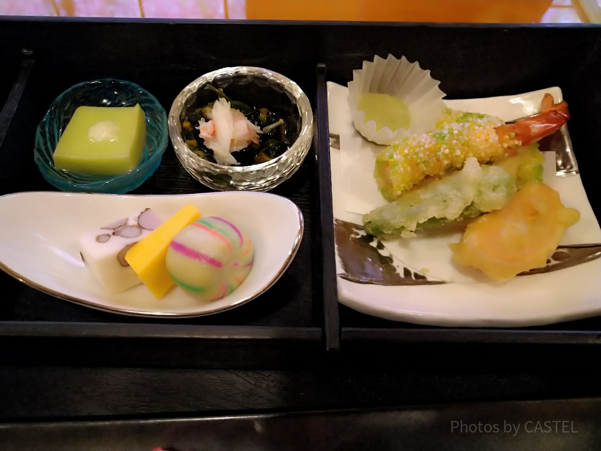 天ぷらと小鉢