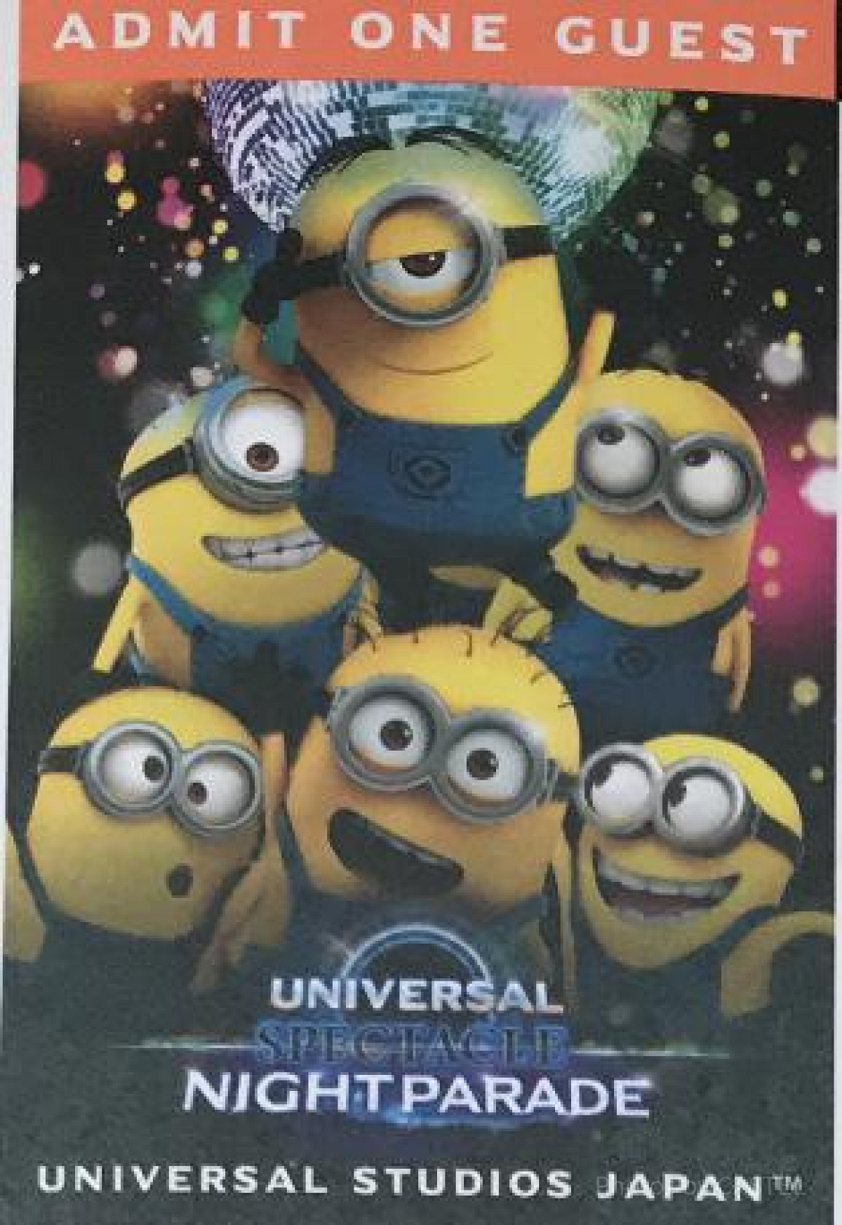 USJのかわいいミニオン柄のチケット