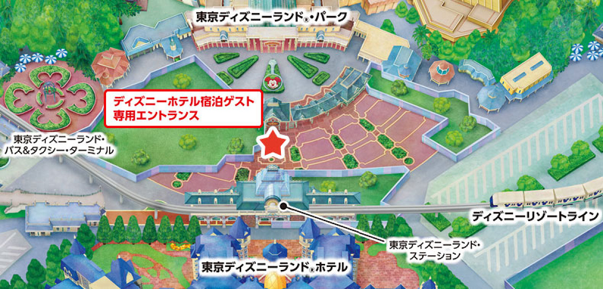 ディズニーホテル宿泊者専用エントランス キャステル Castel ディズニー情報