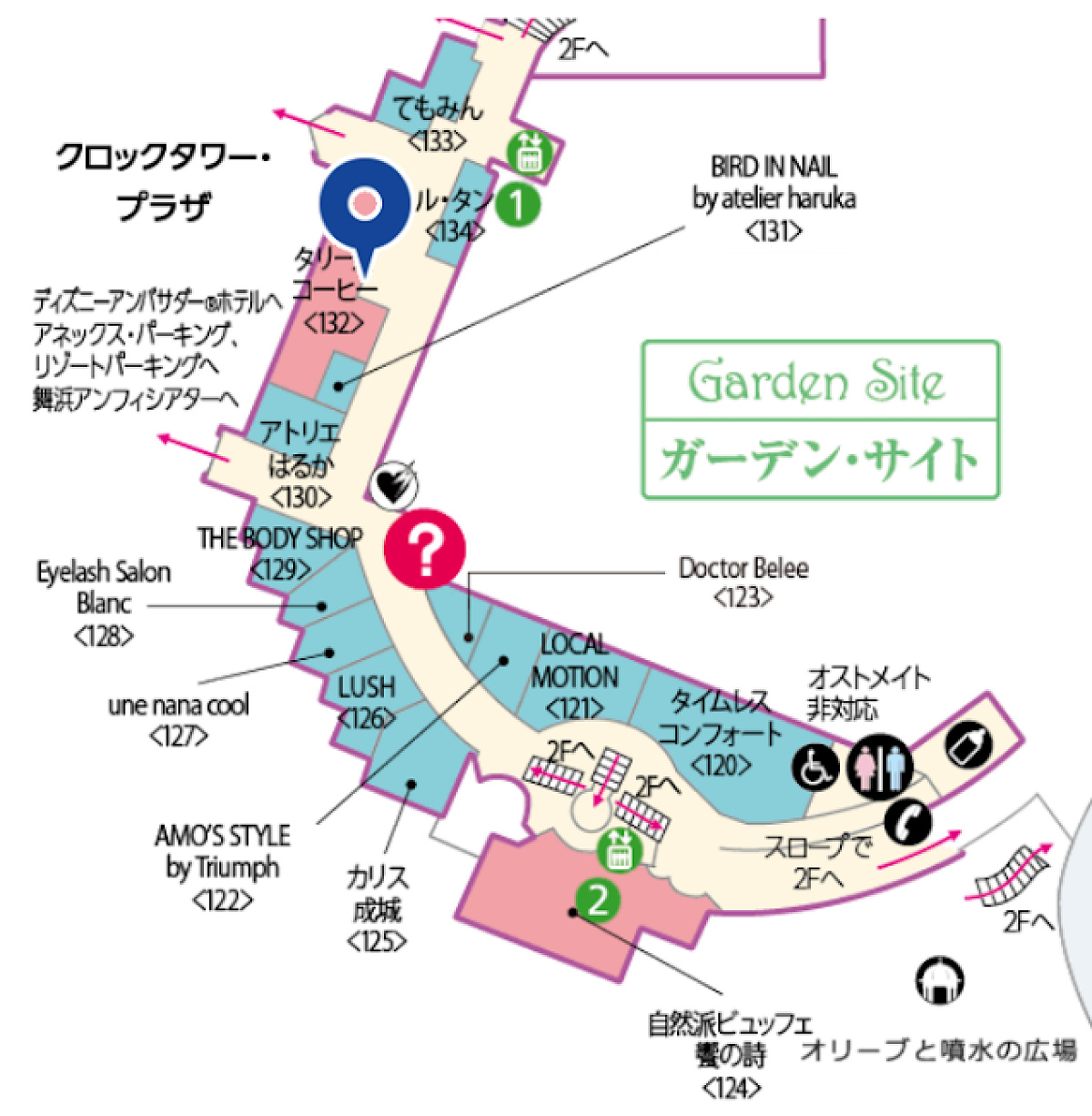 ガーデン サイトの地図 キャステル Castel ディズニー情報