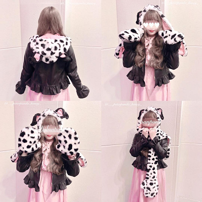 ディズニーランド　手袋・マフラー付きファンキャップ　4点セット☆被り物 ディズニーランド 手袋・マフラー付きファンキャップ 4個セット☆被り物