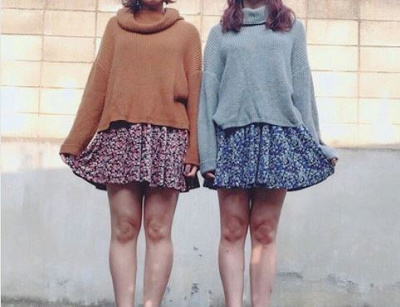 秋の双子コーデ