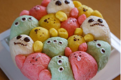 4種のキャラクターでカラフルなちぎりパン