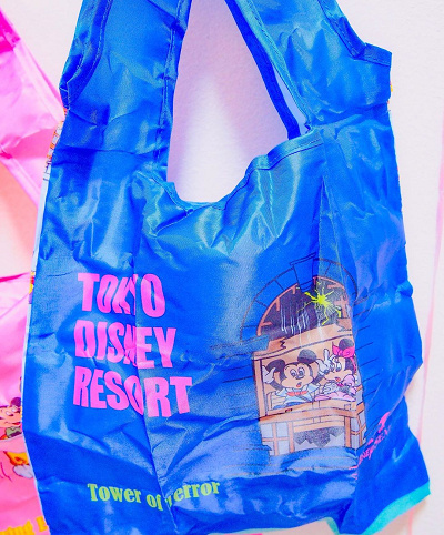 ディズニーガチャガチャのエコバッグ（ブルー）