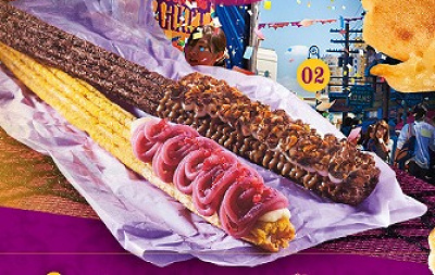 ドルチェチュリトス　ムラサキイモ・モンブラン（左）とティラミス（右）